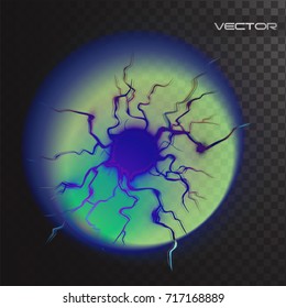 Vibrant colorful abstract gradient blurs design elements. Vector vibrant illustration blurs design  elements for project, ads, cover, poster, print and presentation. Bacterium under a microscope