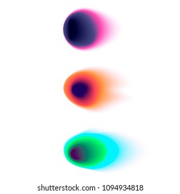 Vibrant colorful abstract gradient spots.Rainbow colored blurs design elements for yor brochure or flyer project, cover, print, presentation, poster. Minimal design vector illustration.