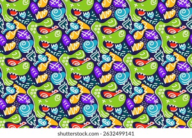 Vibrant Colorful Abstract Shapes, organic fluid pattern. Perfect for textiles, wallpapers, digital art, modern design