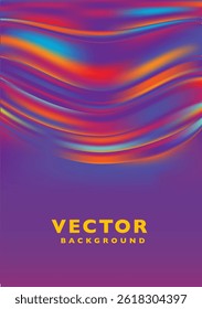 A Vibrant and Colorful Abstract Vector Background Featuring Unique Wave Patterns Full of Energy