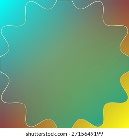 Un fondo vibrante y colorido enmarcado por un elegante borde dorado