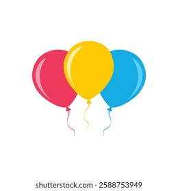 Vibrant Colorful Balloons Icon Design