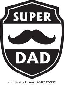 A vibrant and colorful banner or advertisement design celebrating Father's Day, likely featuring imagery and text related to 'Super Dad'.  The design incorporates bold colors and typography, suitable 