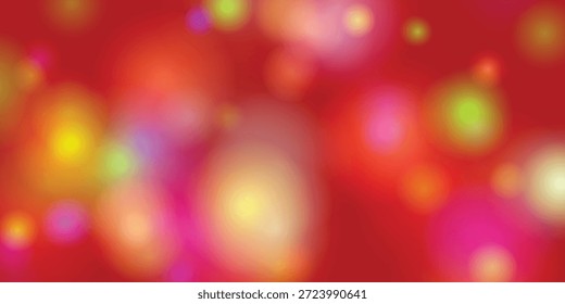 Um fundo bokeh vibrante e colorido com uma mistura de tons vermelhos, amarelos e cor-de-rosa com manchas de luz desfocadas espalhadas por toda parte.