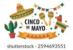 Vibrant and Colorful Cinco De Mayo Festivities with a Traditional Mexican Style
