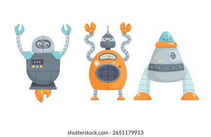 A Vibrant and Colorful Collection of Cartoon Robots Perfect for Your Creative Projects