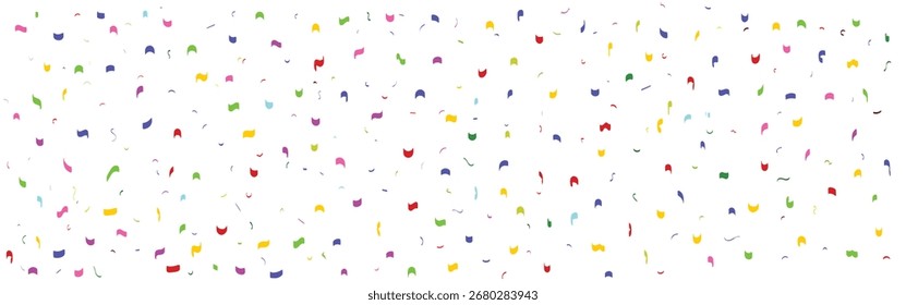 Padrão de Confete Colorido Vibrante no Fundo Branco para Celebrações Festivas