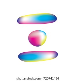 A vibrant colorful creative neon gradient logo can be use for branding, graphic element, music, poster, etc
