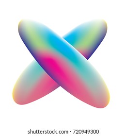A vibrant colorful creative neon gradient logo can be use for branding, graphic element, music, poster, etc