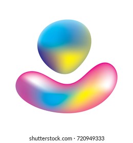 A vibrant colorful creative neon gradient logo can be use for branding, graphic element, music, poster, etc