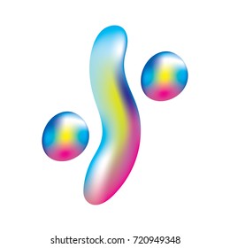 A vibrant colorful creative neon gradient logo can be use for branding, graphic element, music, poster, etc