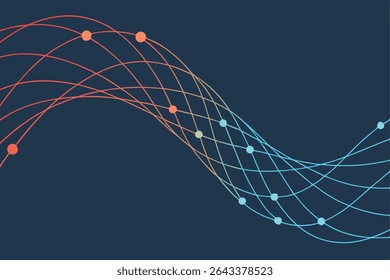 A vibrant, colorful design featuring a combination of red, green, blue, yellow, cyan, and magenta.  Clean lines and possibly text using Helvetica and Courier fonts are incorporated into the artwork.