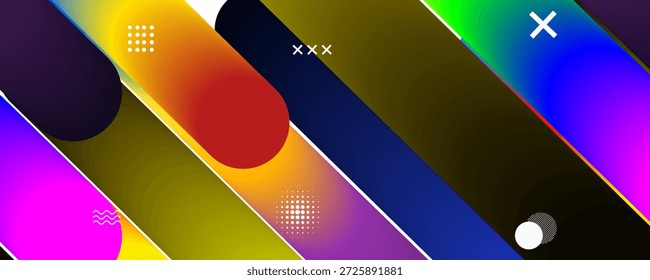 Formas e padrões vibrantes e coloridos