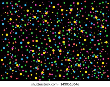 Vibrant colorful dots texture on black background