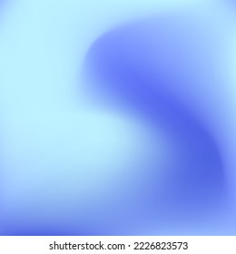 Vibrant Colorful Dynamic Blurred Light Gradient Background. Pastel Cold Blue Water Ocean Swirl Gradient Mesh. Fluid Indigo Curve Color Dark Wallpaper. Vivid Sky Liquid Wavy Bright Design Pic.