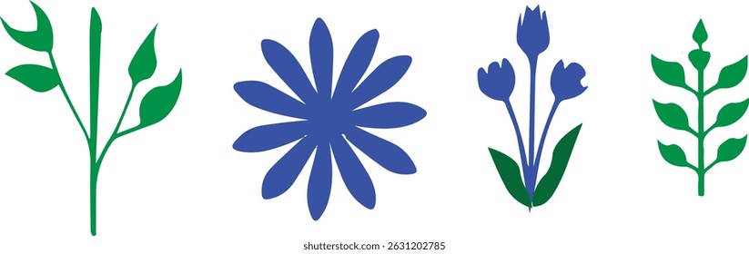 A vibrant colorful flower vector illustration with blooming petals, perfect for spring designs, invitations, or botanical-themed projects