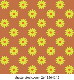 Vibrant and colorful flowers for summer design - seamless pattern