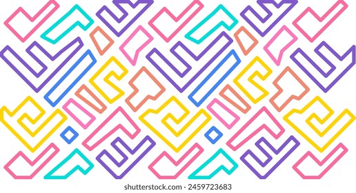 Lebendige bunte und lustige Muster mit bunten Konfetti verspielte Kritzeleien Helle Farben geometrische Formen für Design lebhafte Party-Kulisse.