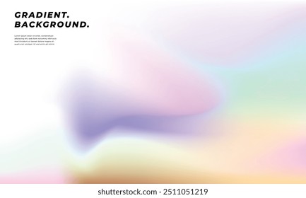 Vibrant and colorful gradient mesh background. Blurred smooth gradation. Multicolored modern backdrop.