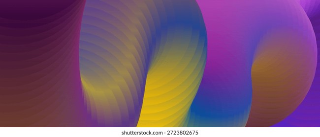 Diseño abstracto de Formas y líneas de gradiente colorido vibrante