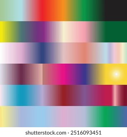 Vibrant colorful gradients . An example of a bright color swatches.