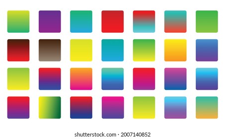 Vibrant swatches set gradients