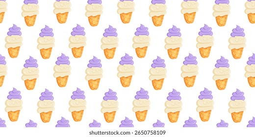 Vibrant and Colorful Ice Cream Cones Pattern Perfect for Any Celebration and Festivities