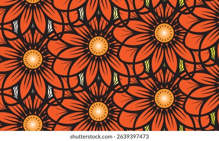 A vibrant, colorful illustration featuring a diverse range of hues, including red, green, blue, yellow, cyan, magenta, and grey, set against a backdrop of black and white.