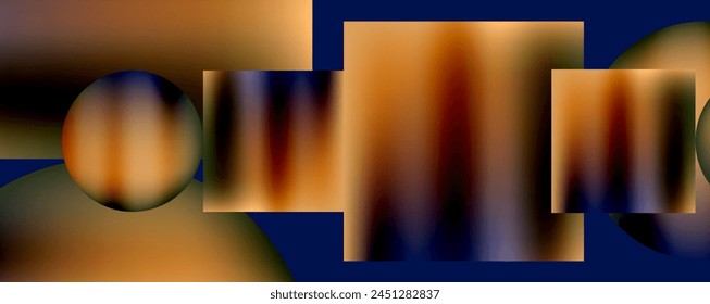 A vibrant and colorful image featuring a blurred blue and orange background with electric blue tints and shades. The pattern creates a dynamic visual effect on the rectangular material property