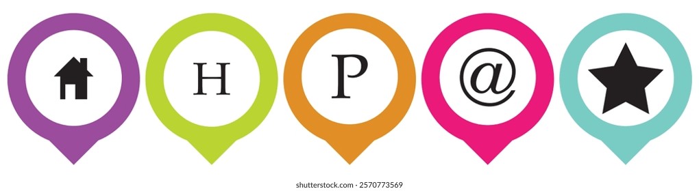 Vibrant and Colorful Location Marker Vector Illustration