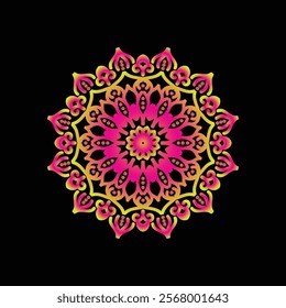 Vibrant Colorful Mandala Art | Intricate Geometric Floral Design. 