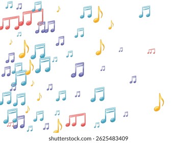  Vibrant, colorful musical notes pattern on a white background. Perfect for music themed projects, creative designs, and decorative elements. Ideal for backgrounds, prints, and digital artwork.