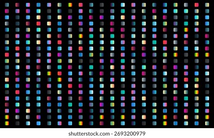 Un fondo de cuadrícula de píxeles vibrante y colorido con una variedad de colores y patrones.