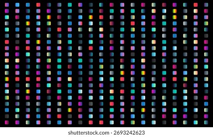 Un fondo de cuadrícula de píxeles vibrante y colorido con una variedad de colores y Gradientes.