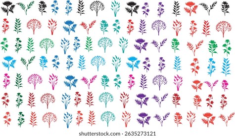 A vibrant and colorful spring pattern with cheerful botanical elements designed to uplift the mood and refresh the mind. Suitable for wrapping paper, greeting cards, therapy journals, and any creative