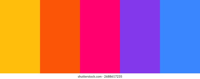 Vibrante fondo de Vector de rayas de colores con barras degradadas brillantes en amarillo, naranja, rosa, púrpura y azul, perfecto para diseños modernos, divertidos y creativos.