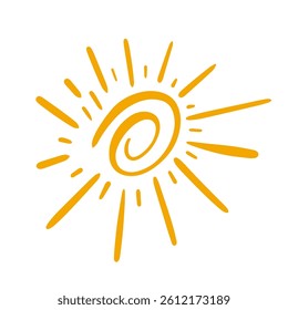 A vibrant and colorful sun illustration that symbolizes the warmth, energy, and positivity of bright days