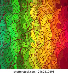 A vibrant and colorful swirl vector resembling a rainbow, with shades of magenta, pink, and other tints creating a artistic pattern in a circular shape
