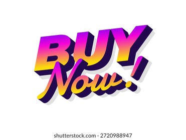 Obtener ahora Un diseño de texto vibrante y colorido con las palabras '! en un estilo atrevido y 3D con un efecto de degradado.