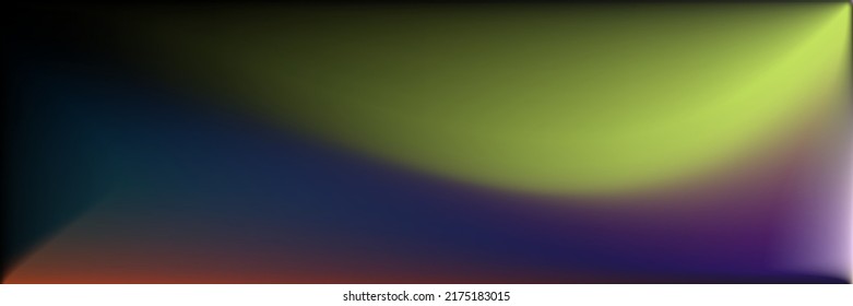 Lebhafter, farbiger, strahlender Mesh. Mehrfarbige, unbedruckte, moderne Design-Hintergrund. Illustration von dunklem Ozean und natürlicher Schönheit. Lebhafter, farbiger, trendiger Hintergrund. Neon Rainbow Wavy Gradient Mesh.