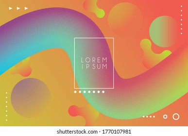 vibrant colors and dinamic background with square frame vector illustration design