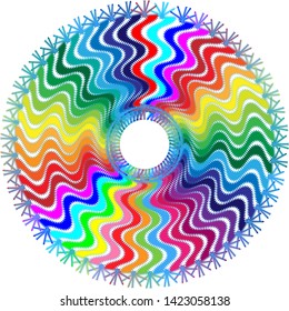 Vibrant colors zig zag round designs