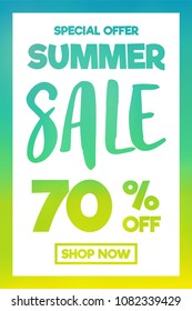 Vibrant coloured background for Summer Sale. Vector.