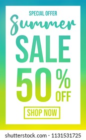 Vibrant coloured background for Summer Sale. Vector.