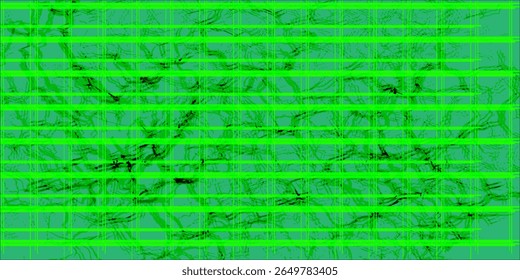 A vibrant composition combining abstract digital green patterns with geometric and biological-like overlays, creating a captivating visual experience that blends technical and organic aesthetics.
