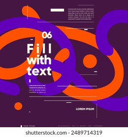 Vibrant concept poster combines bold curves and vivid purple and orange hues, perfect for modern music covers and dynamic banners.