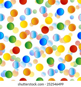 Vibrant confetti background seamless pattern looks like candies.