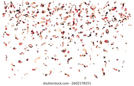 Vibrant confetti explosion on white background.  Perfect for celebratory designs, adding festive cheer to invitations, banners, or websites.