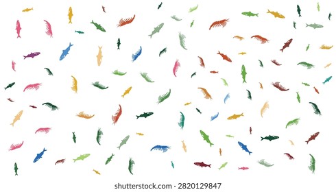 Vibrant confetti in multiple colors and shapes on a white backdrop ideal for party decorations and festive celebrations