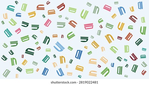 vibrant confetti streamers in various colors spread across a white surface creating a festive atmosphere and lively decorative element for events